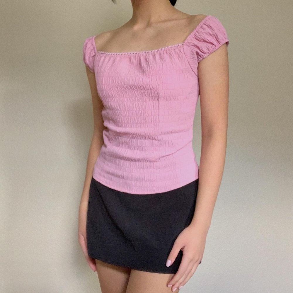 vintage pink ruched top💗
